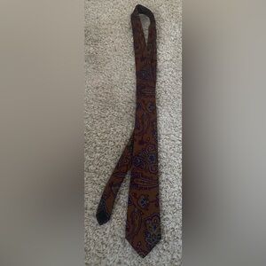 Etro Milan Brown and Blue Paisley Tie